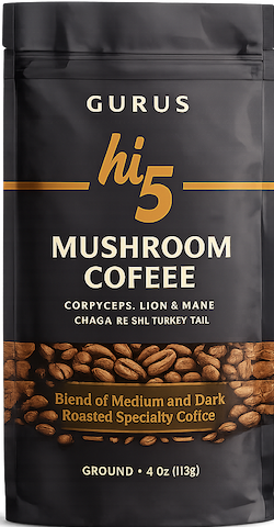 Gurus hi-5 Mushroom Coffee pouch