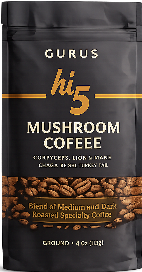 Gurus hi-5 Mushroom Coffee pouch